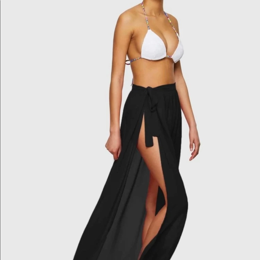 NEW!! SHEIN Tie Side Sheer Cover Up Skirt Without Panty